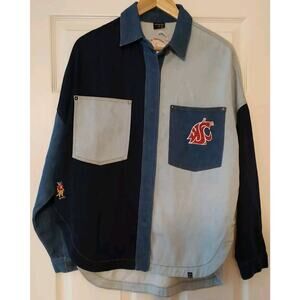 Women's Hype & Vice Denim Washington State Cougars Multi-Hit Hometown Full-Snap